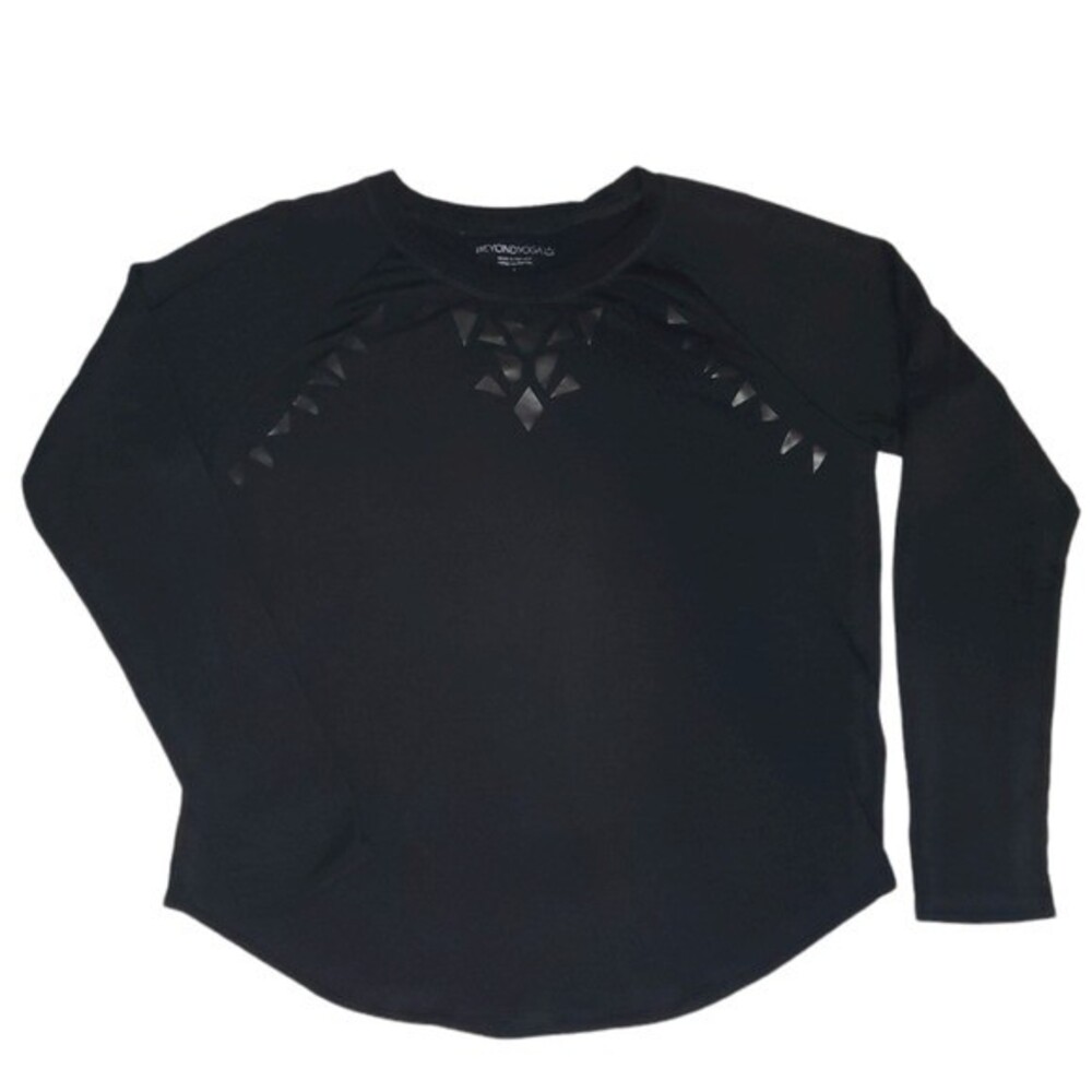Beyond Yoga Calico Black Pullover Sweatshirt - Large